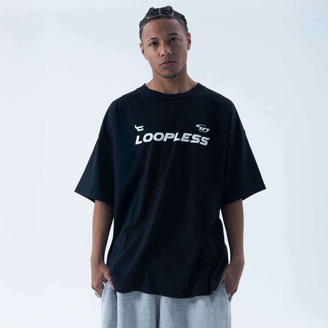 Remera loopless negra